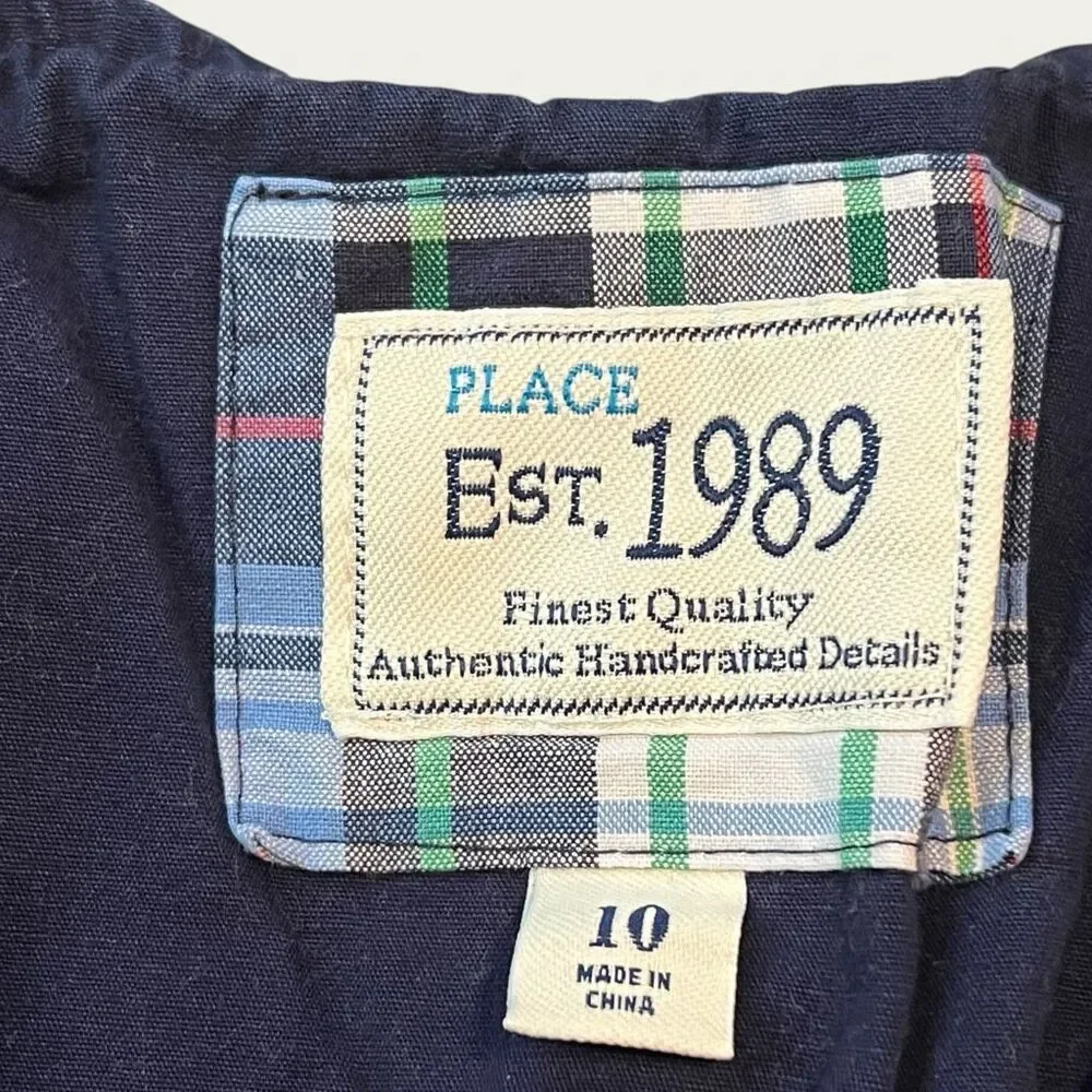 The Children’s Place Boys Plaid Cotton Dress Vest Preppy Size 10